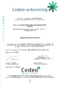 Certificaat Cedeo